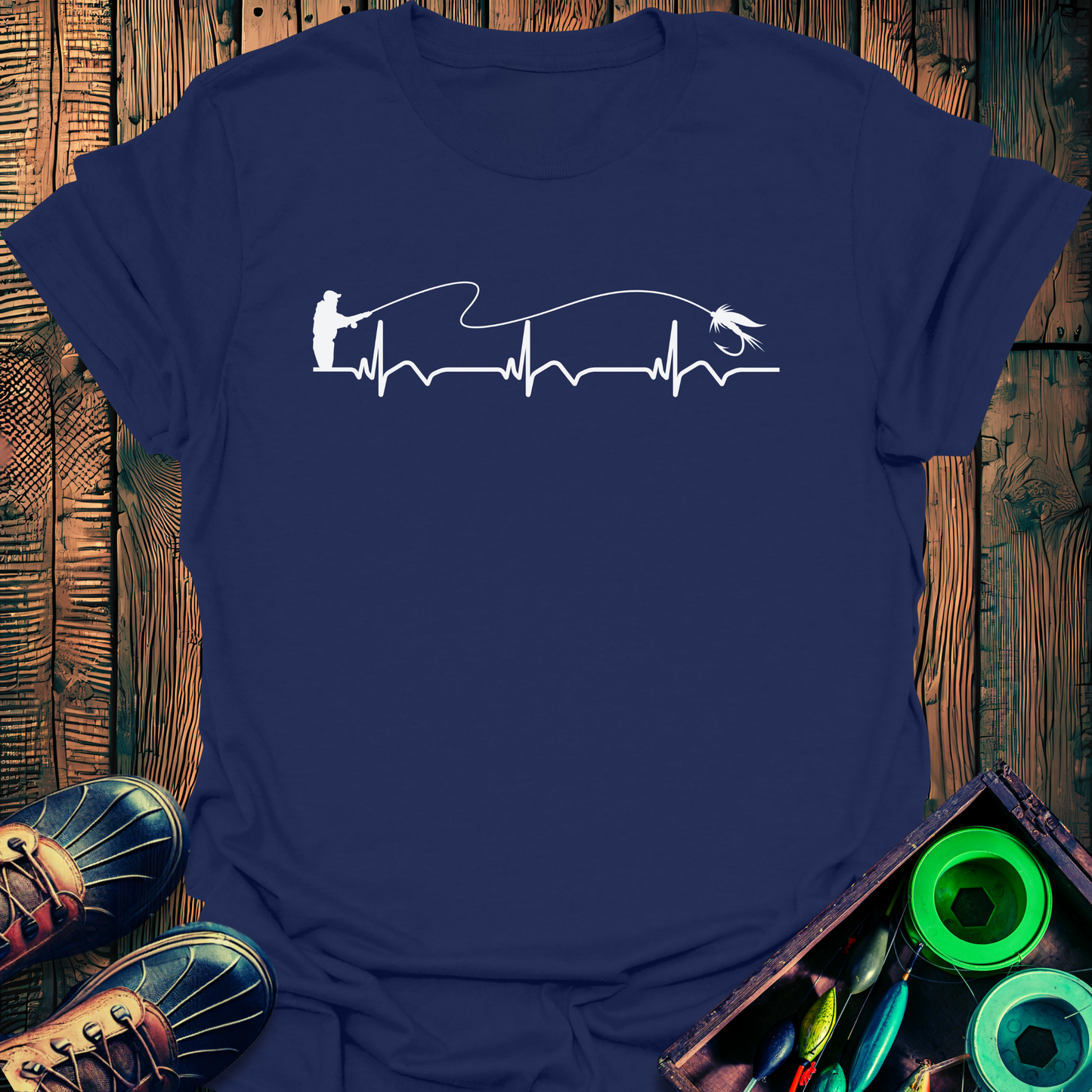 Angling Heartbeat T-Shirt