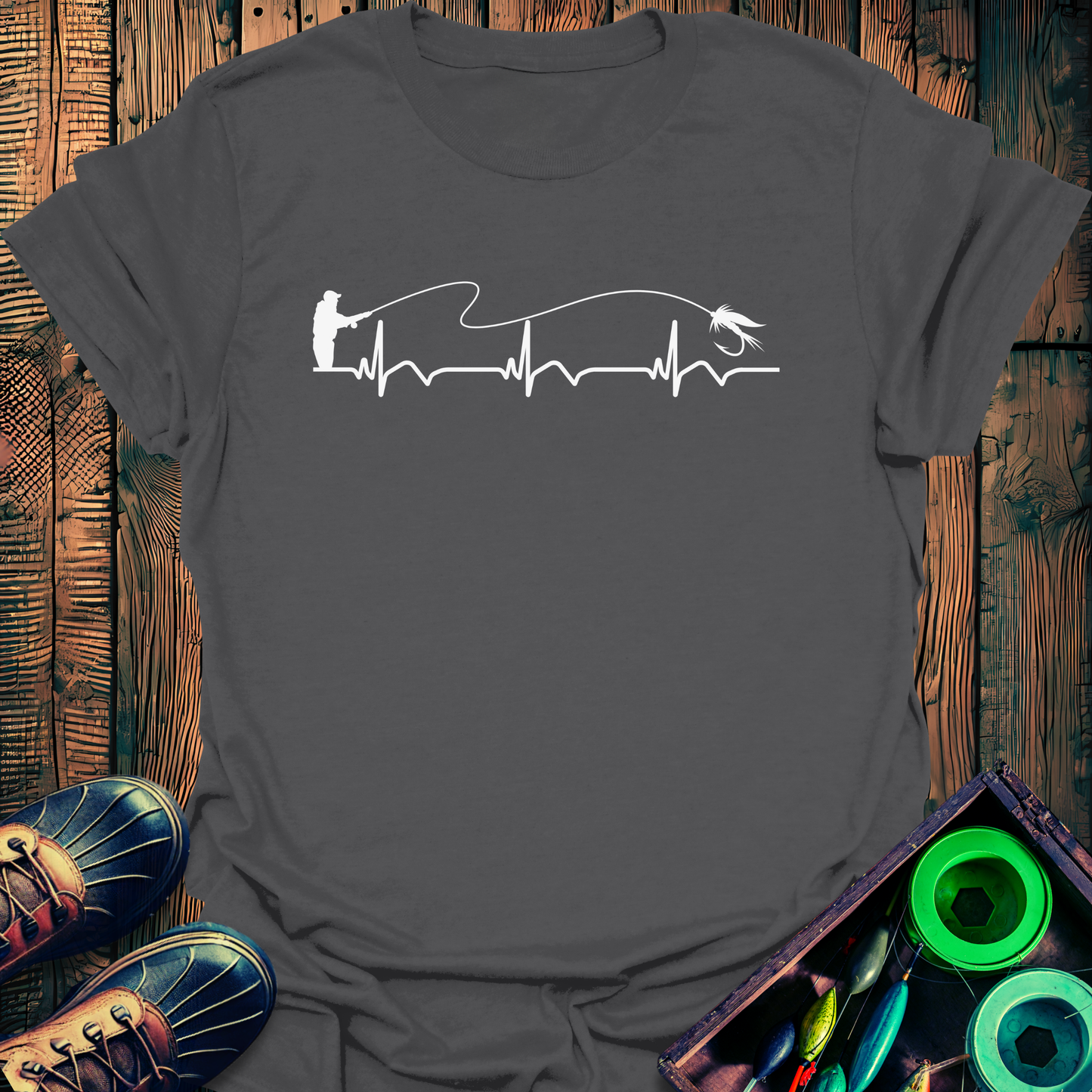 Angling Heartbeat T-Shirt