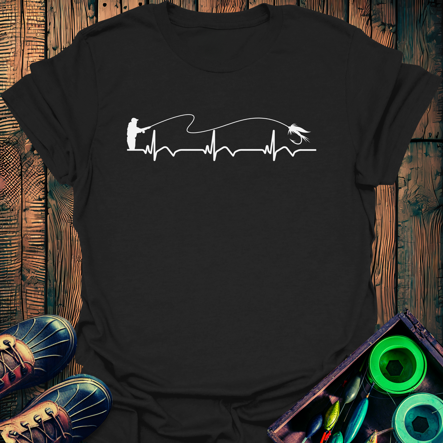 Angling Heartbeat T-Shirt