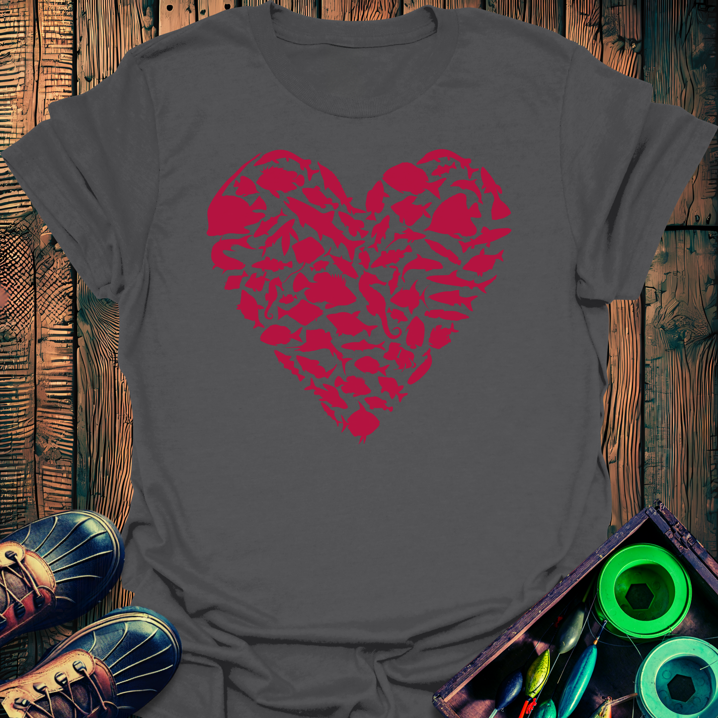 Fishing Heart T-Shirt