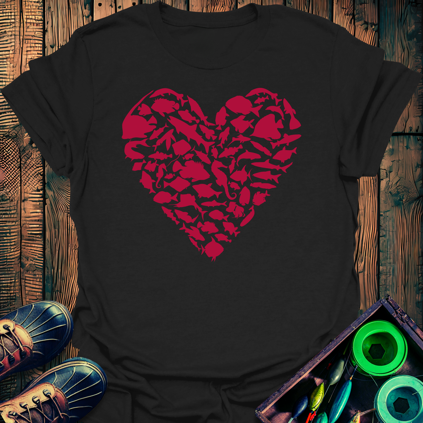 Fishing Heart T-Shirt