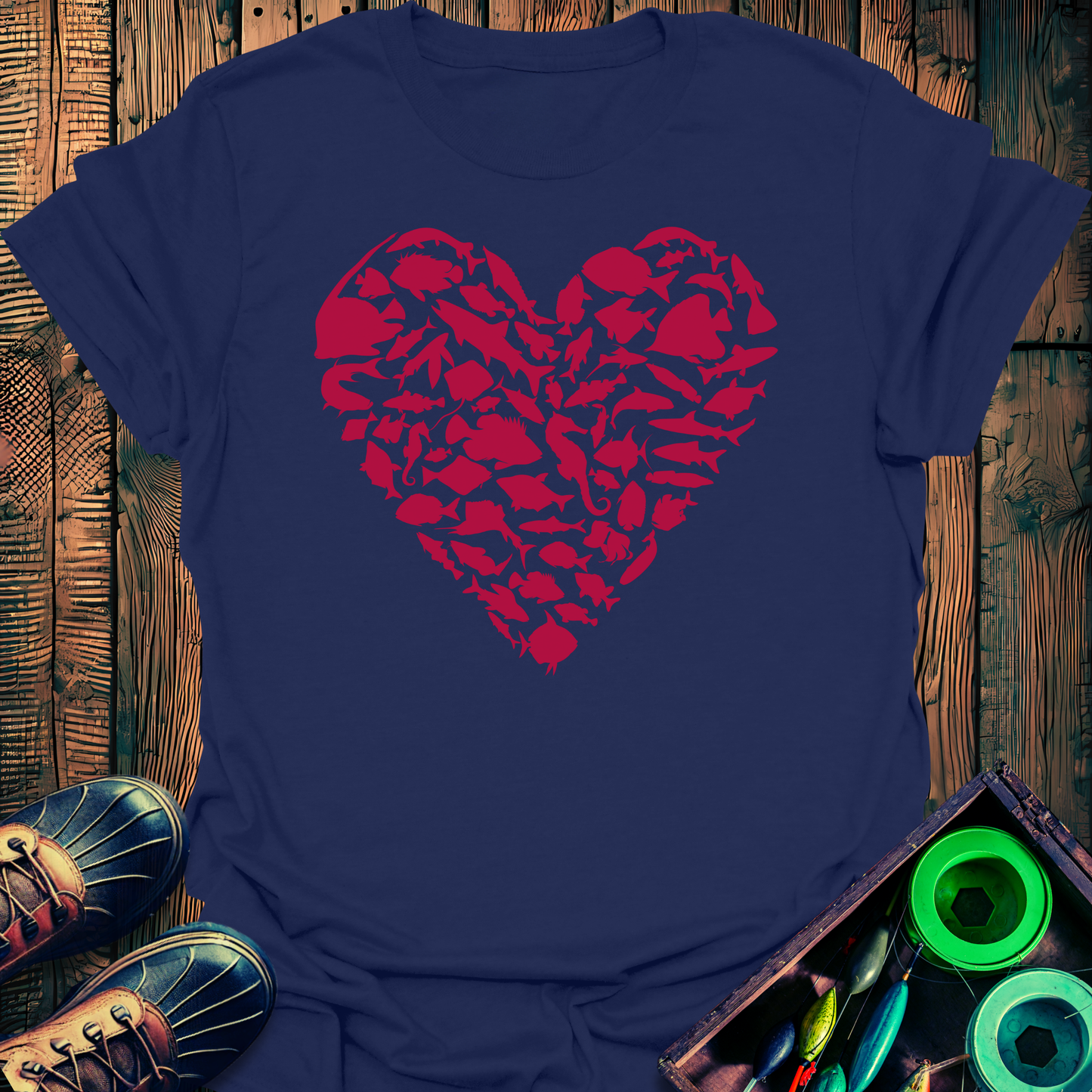 Fishing Heart T-Shirt