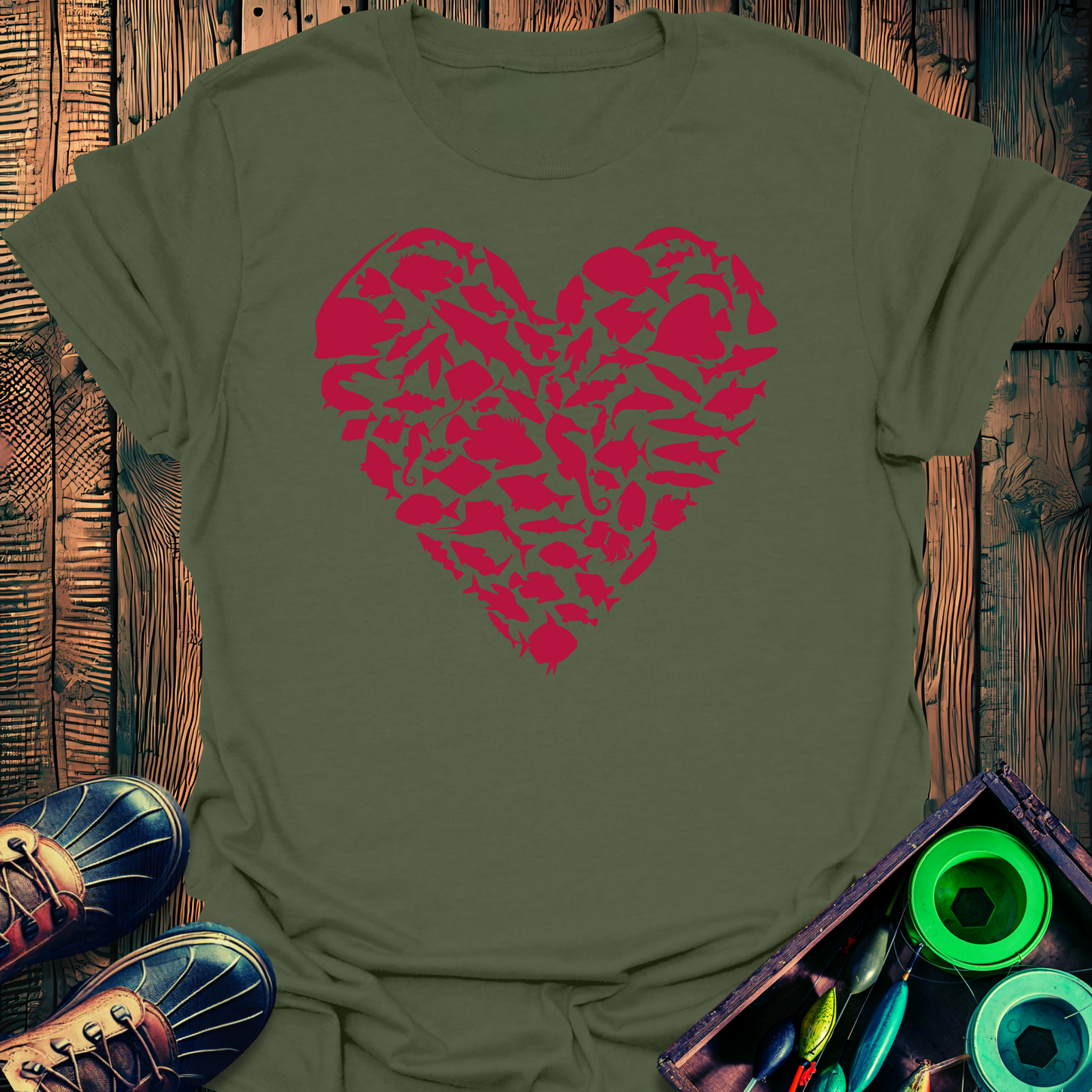 Fishing Heart T-Shirt
