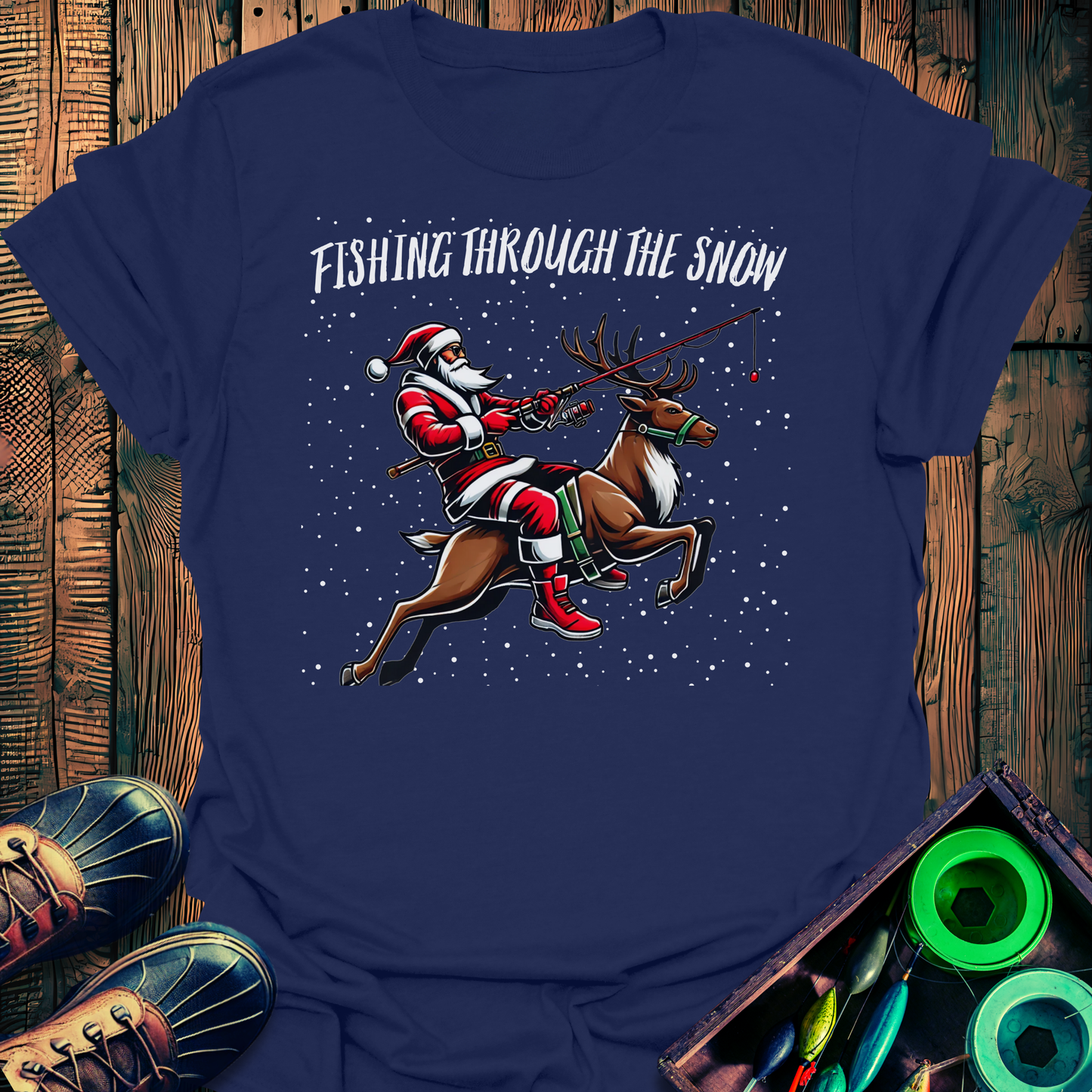 Fishing Snow T-Shirt