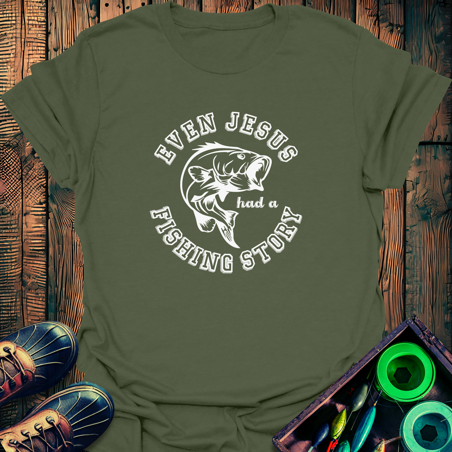 Jesus Fishing T-Shirt