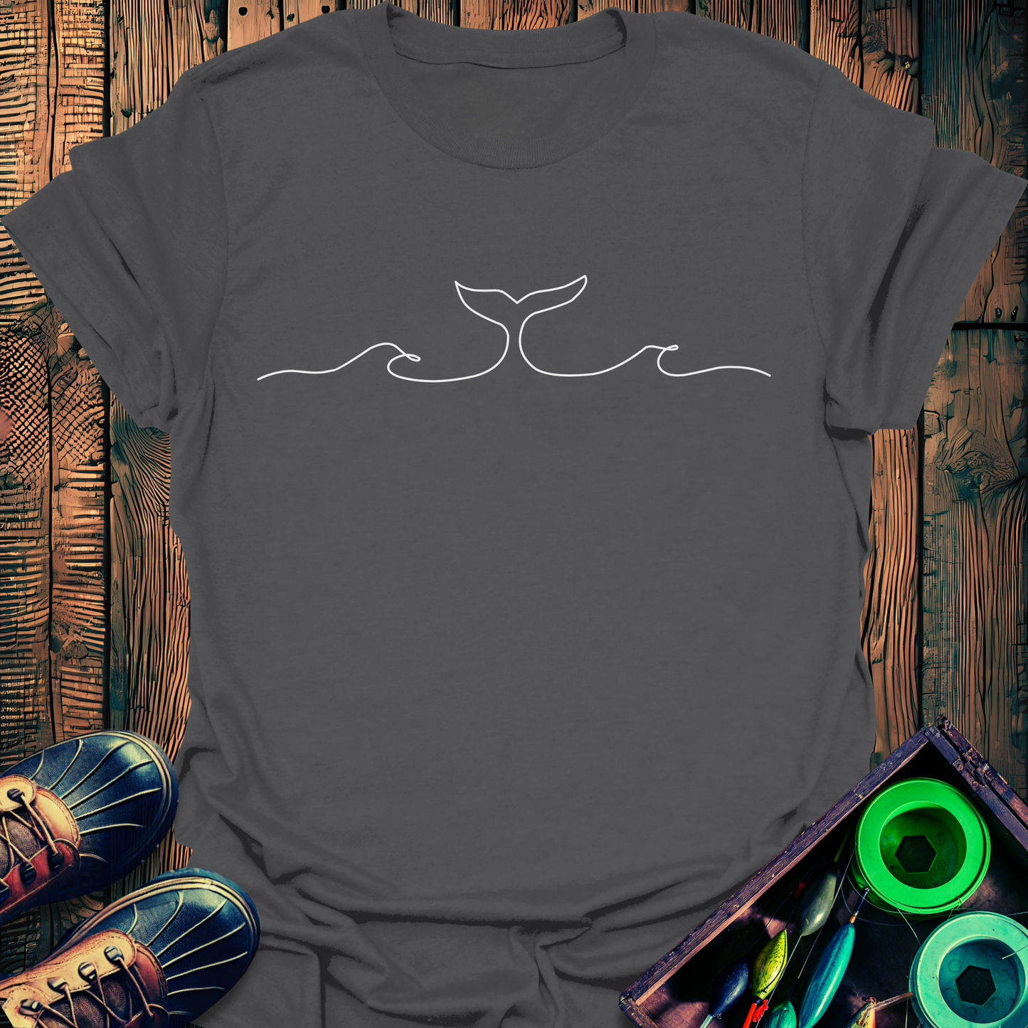 Whale Line Art T-Shirt
