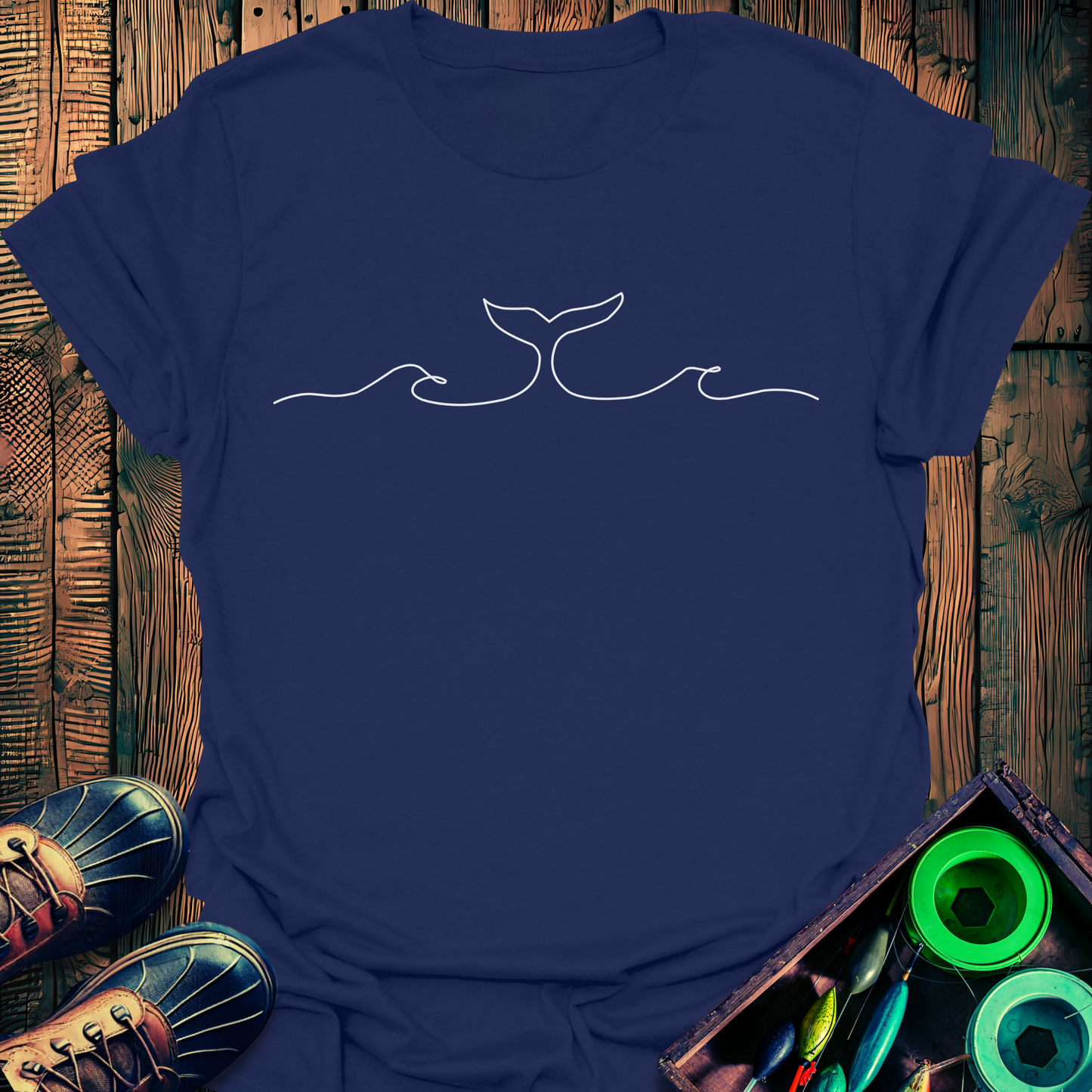 Whale Line Art T-Shirt