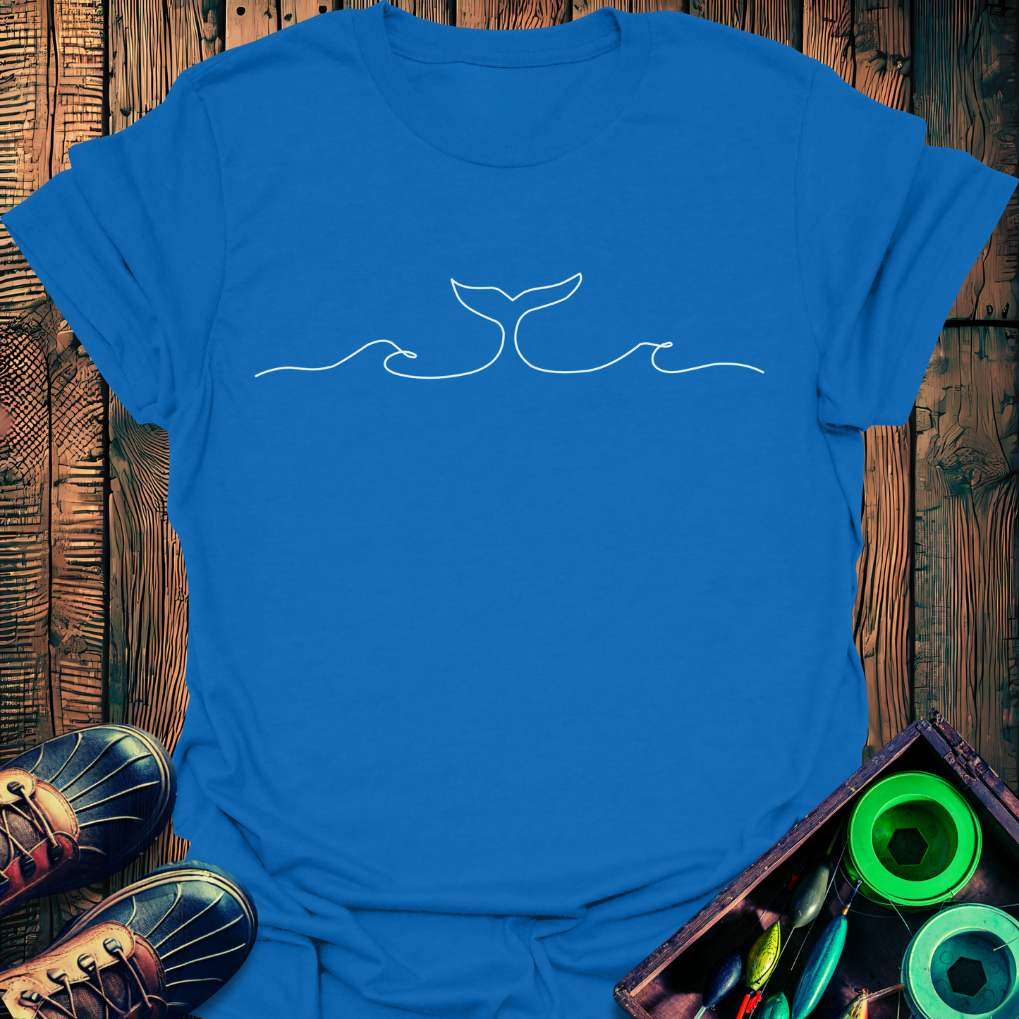 Whale Line Art T-Shirt