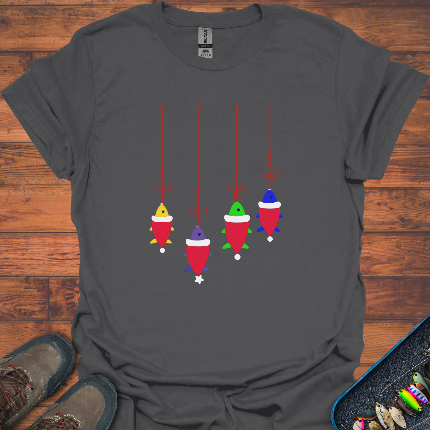 Christmas Fishing Ornaments T-Shirt