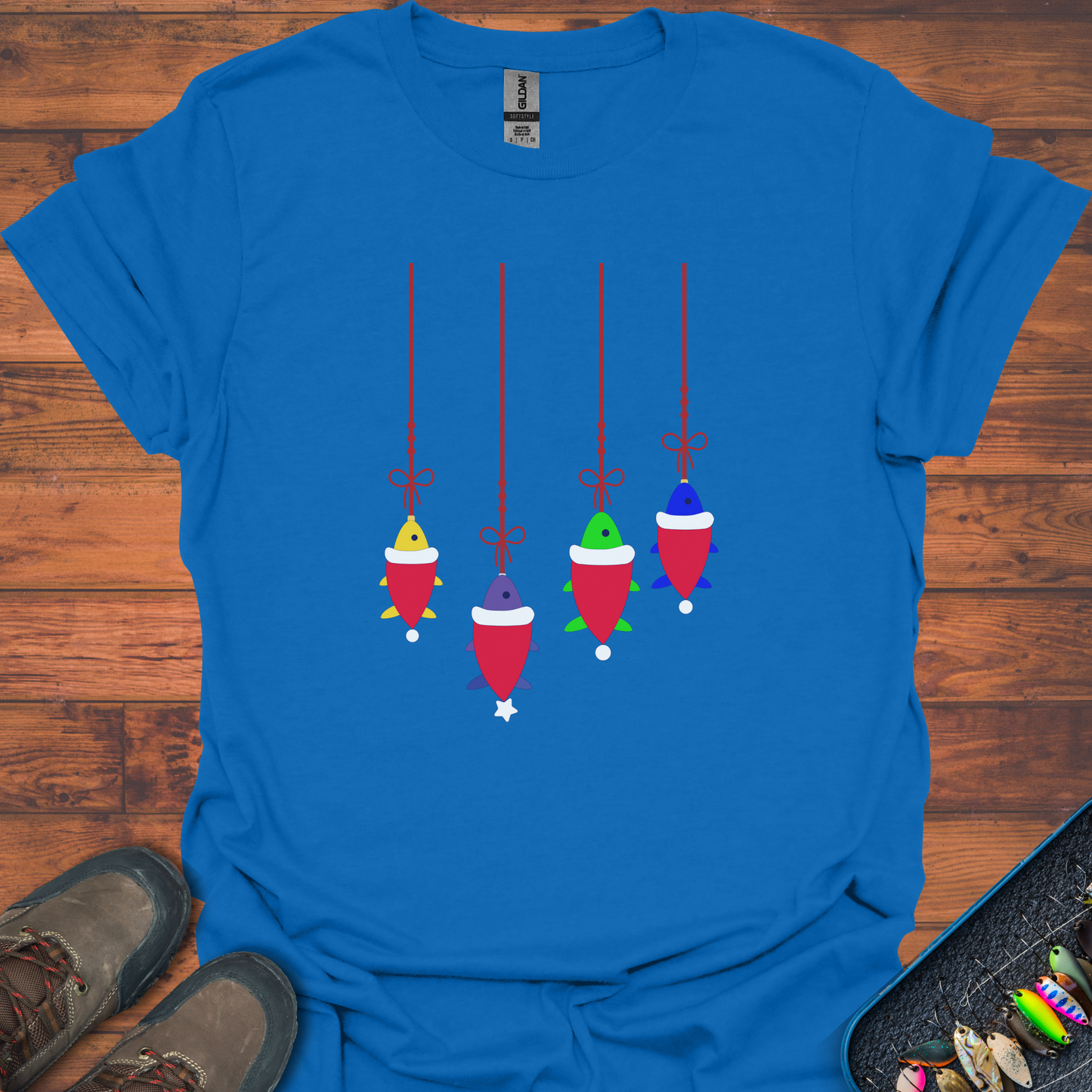 Christmas Fishing Ornaments T-Shirt