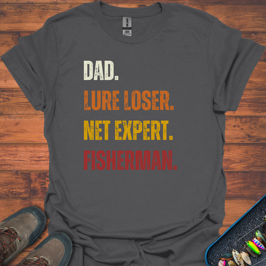 Dad, Net Expert, Fisherman T-Shirt