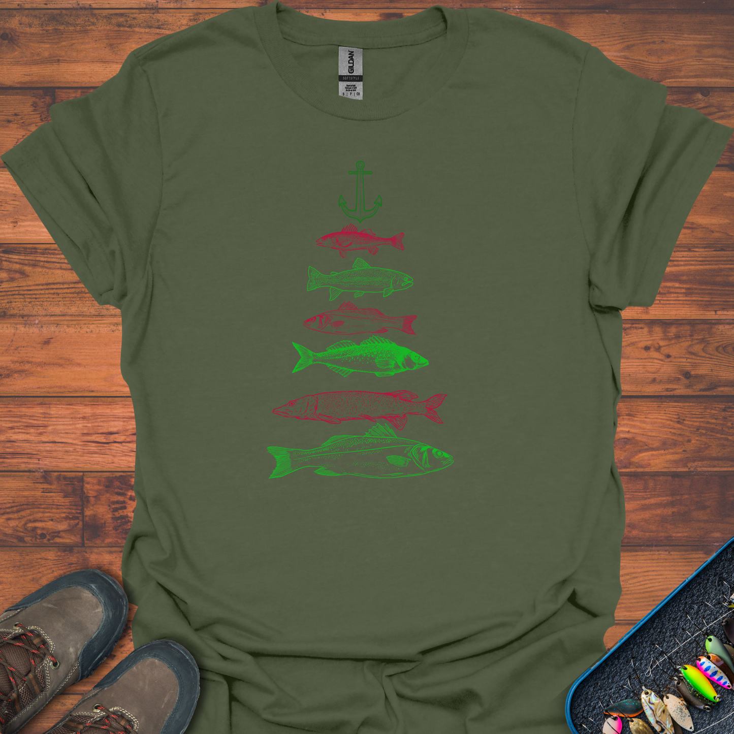 Fish Christmas Tree T-Shirt