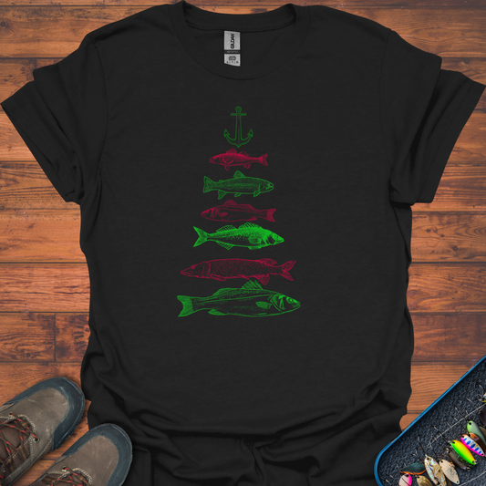 Fish Christmas Tree T-Shirt