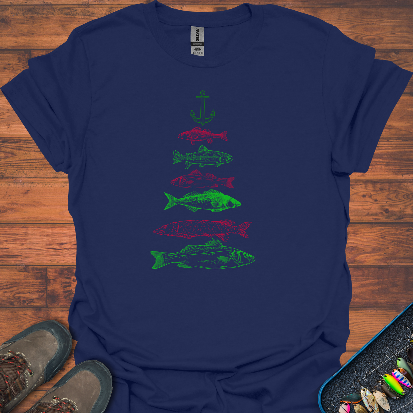 Fish Christmas Tree T-Shirt