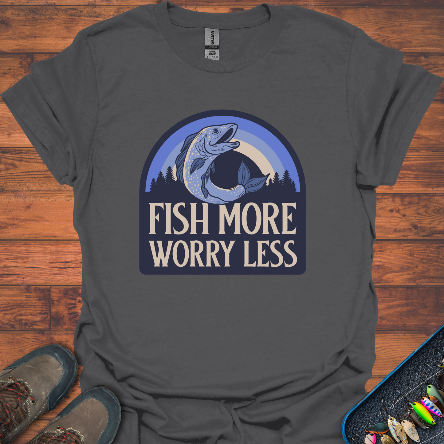 Fish More Worry Less T-Shirt