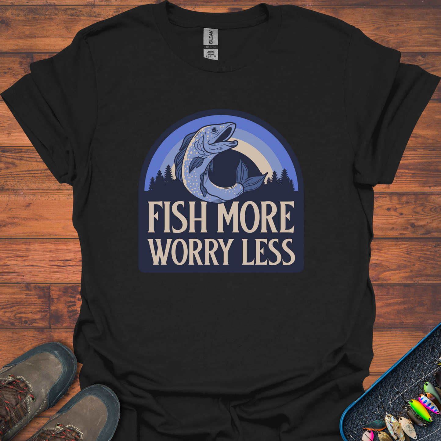 Fish More Worry Less T-Shirt