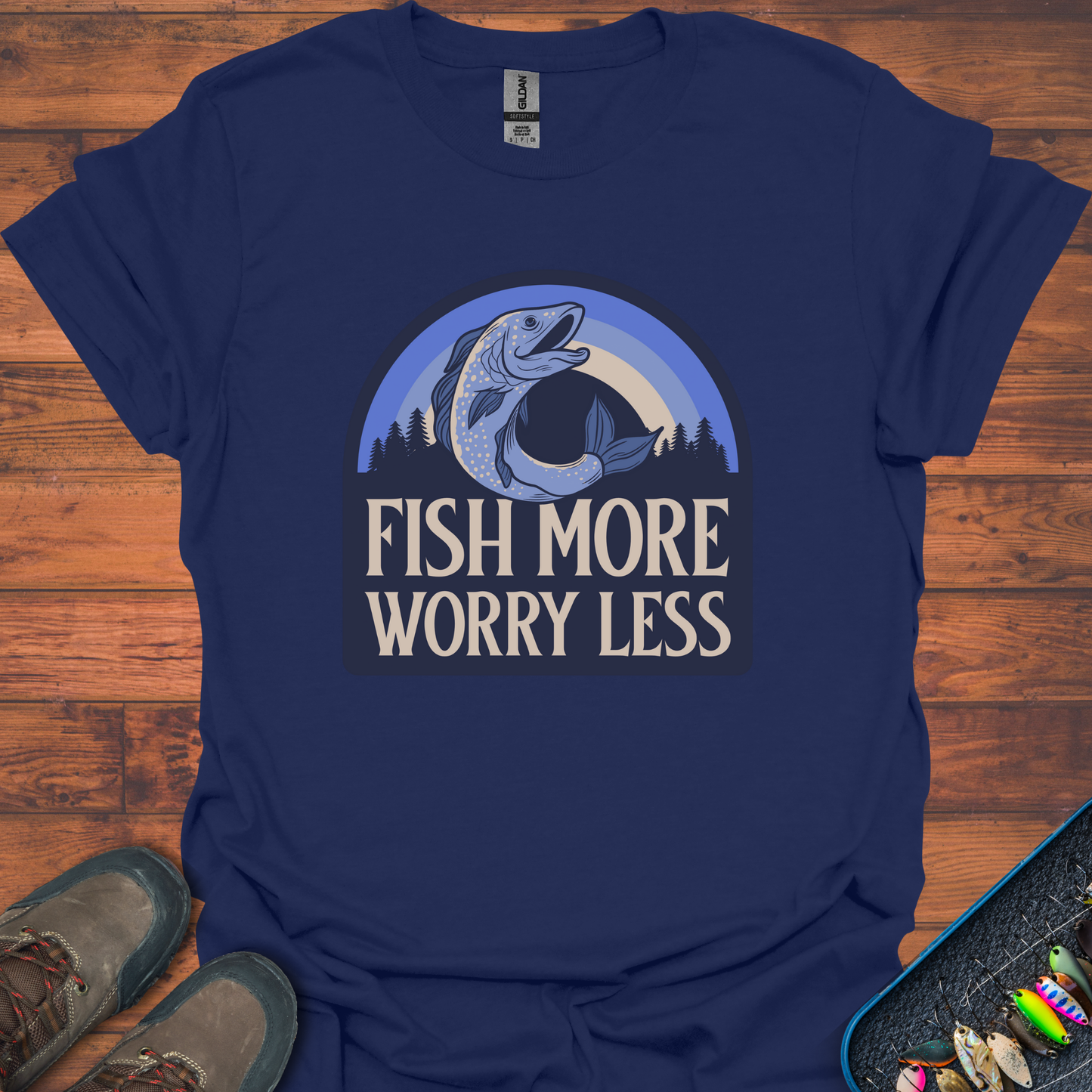 Fish More Worry Less T-Shirt