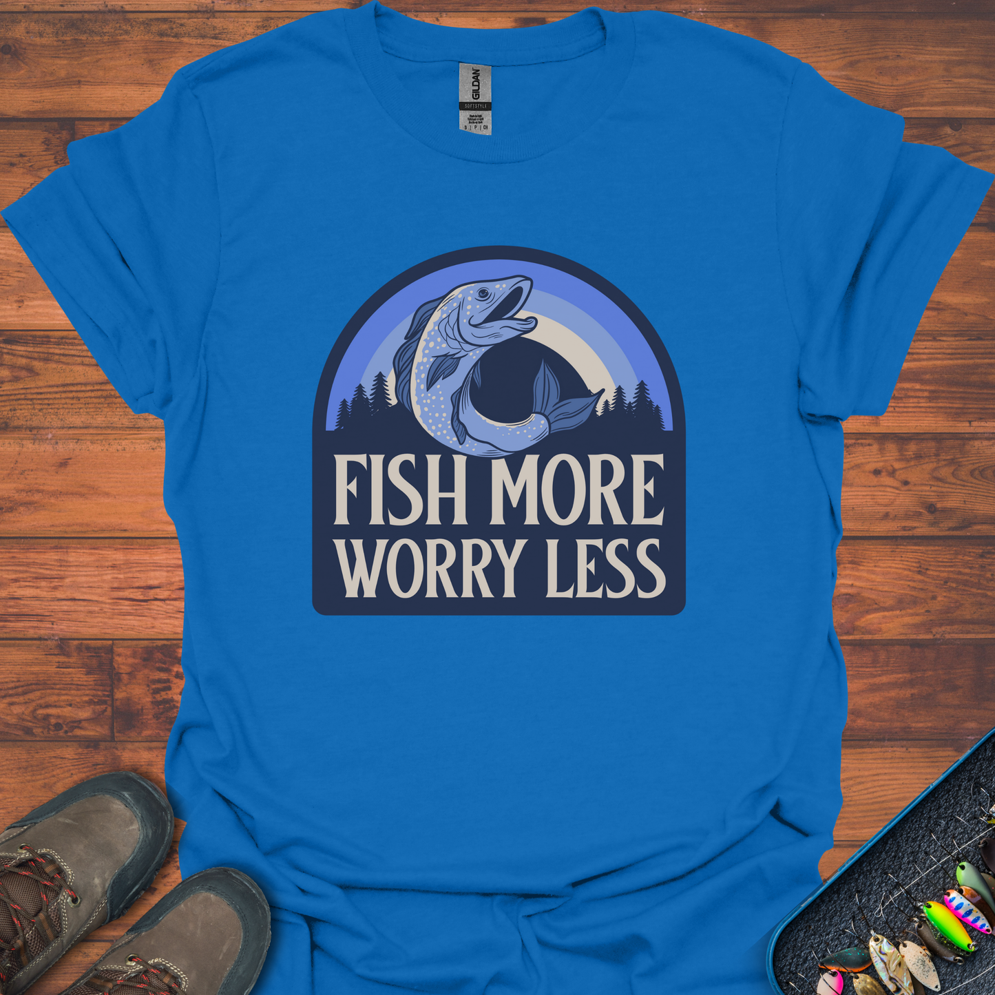 Fish More Worry Less T-Shirt