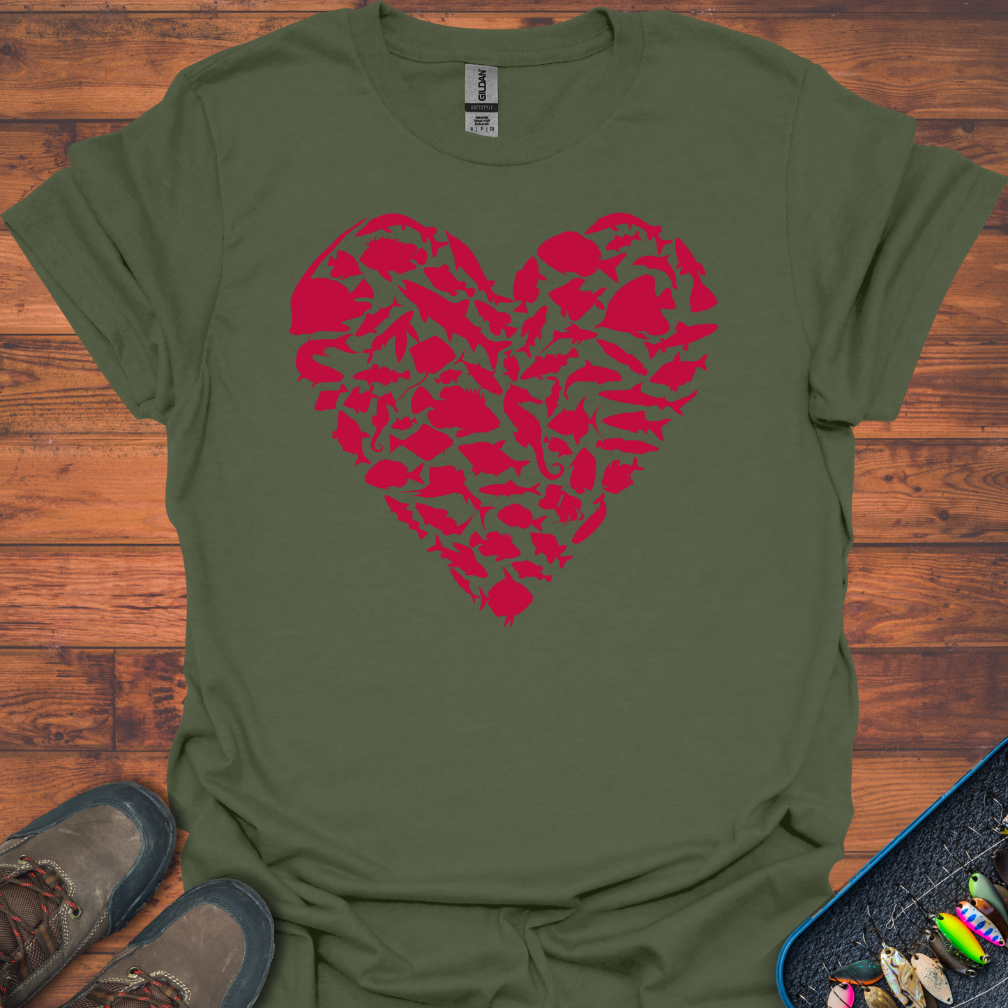 Fishing Heart T-Shirt