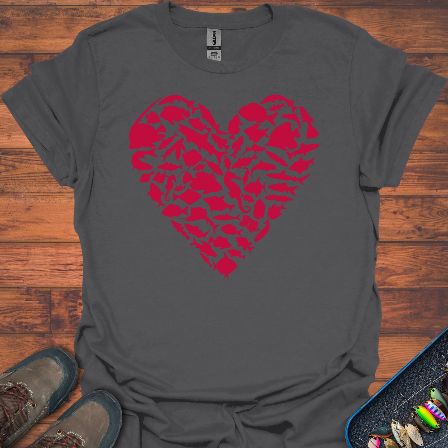 Fishing Heart T-Shirt