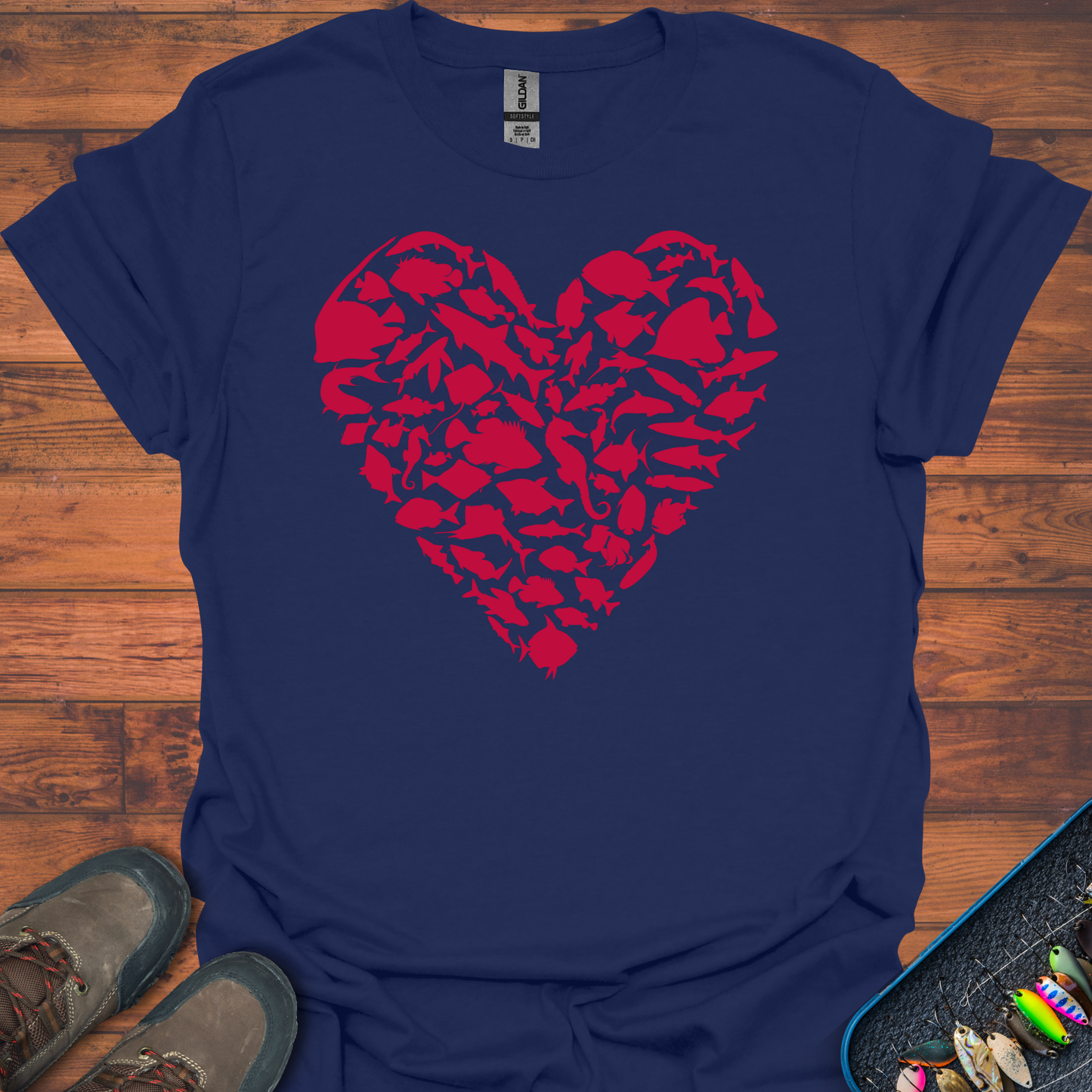 Fishing Heart T-Shirt