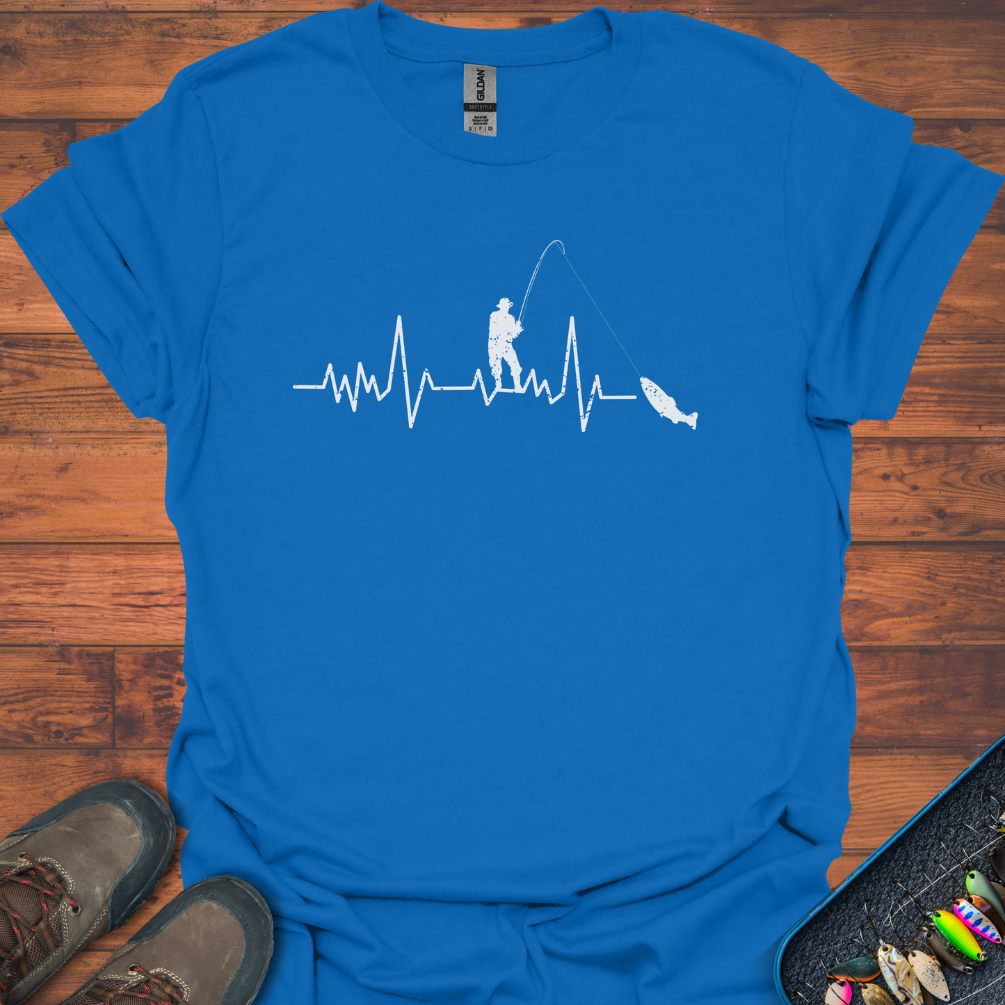 Fishing Heartbeat T-Shirt