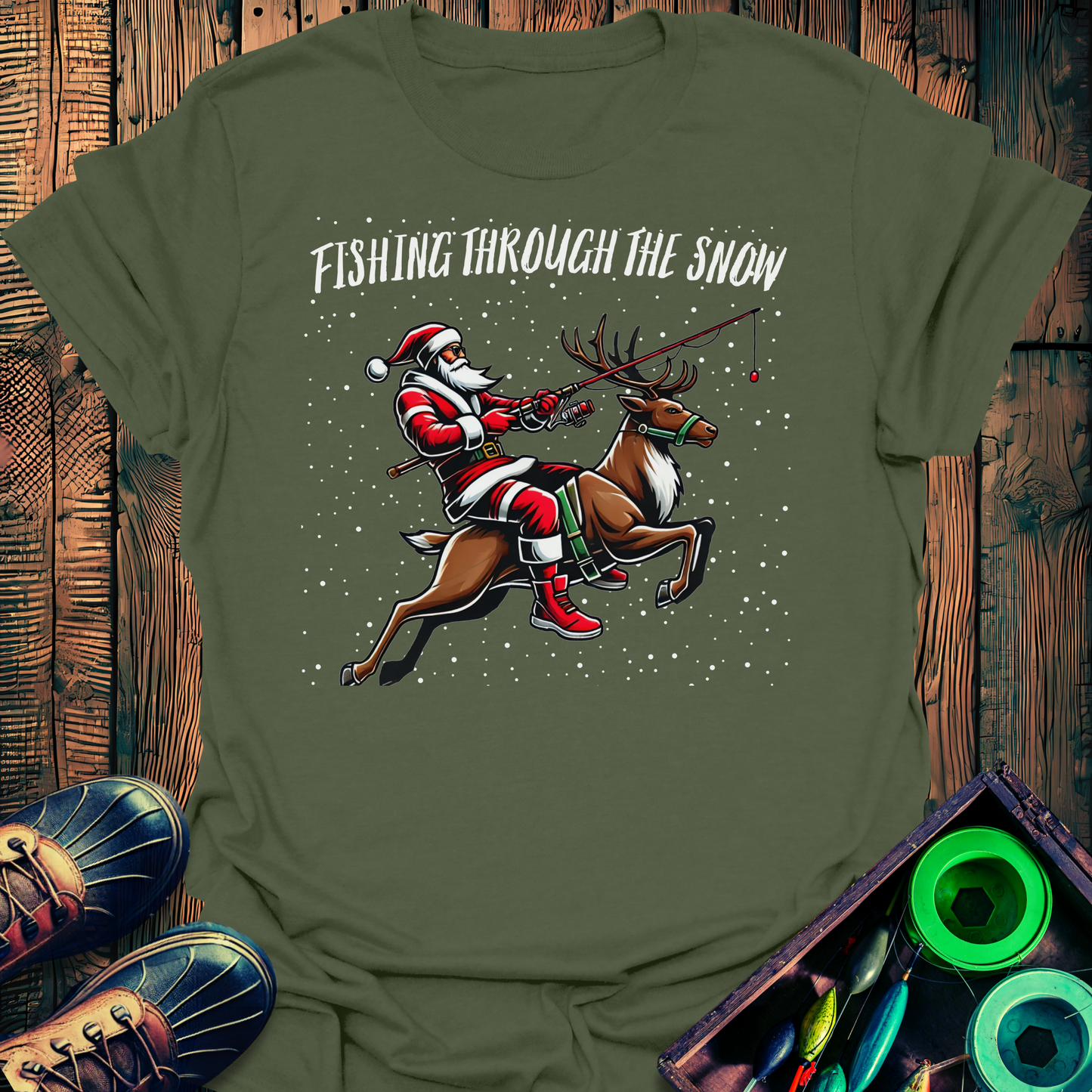 Fishing Snow T-Shirt