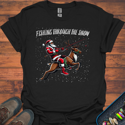 Fishing Through The Snow T-Shirt