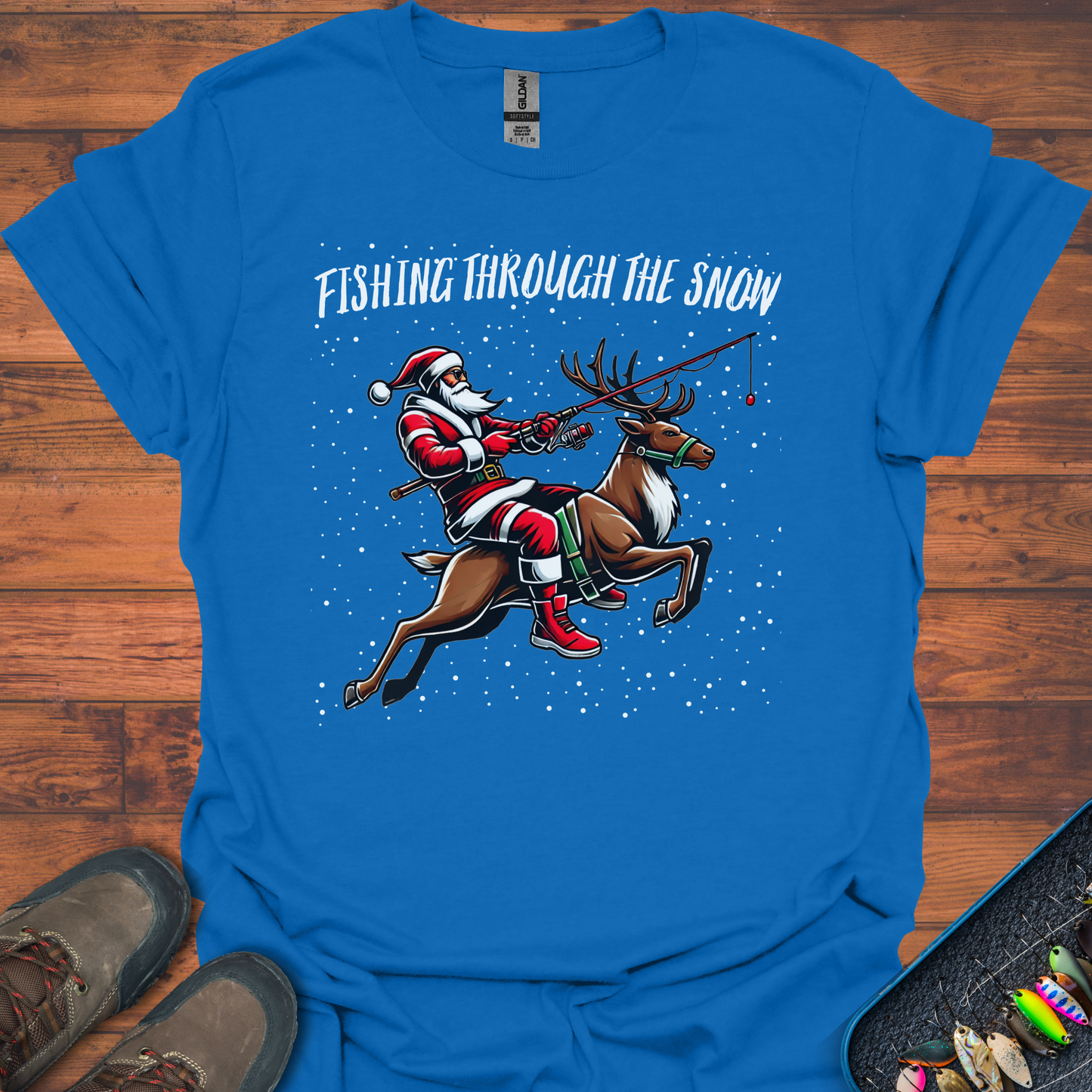 Fishing Through The Snow T-Shirt