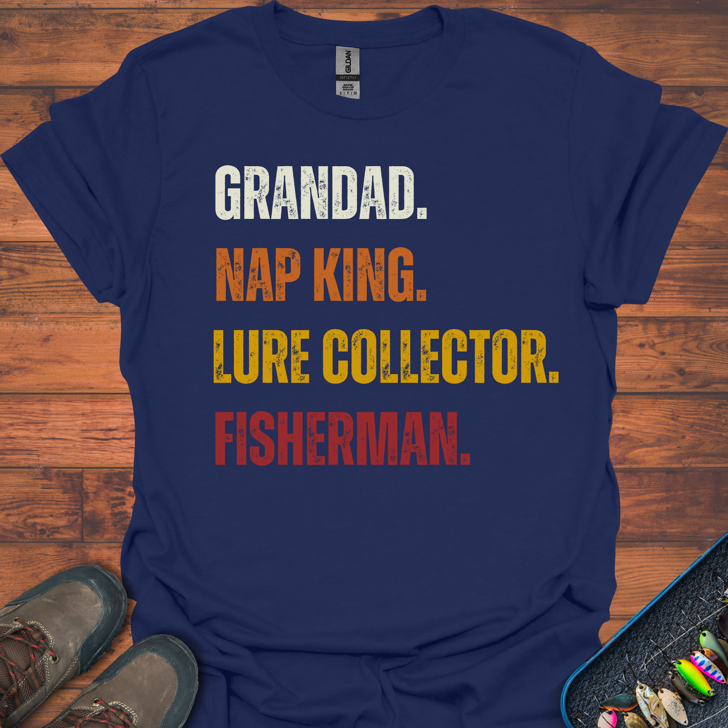 Grandad, Nap King, Fisherman T-Shirt