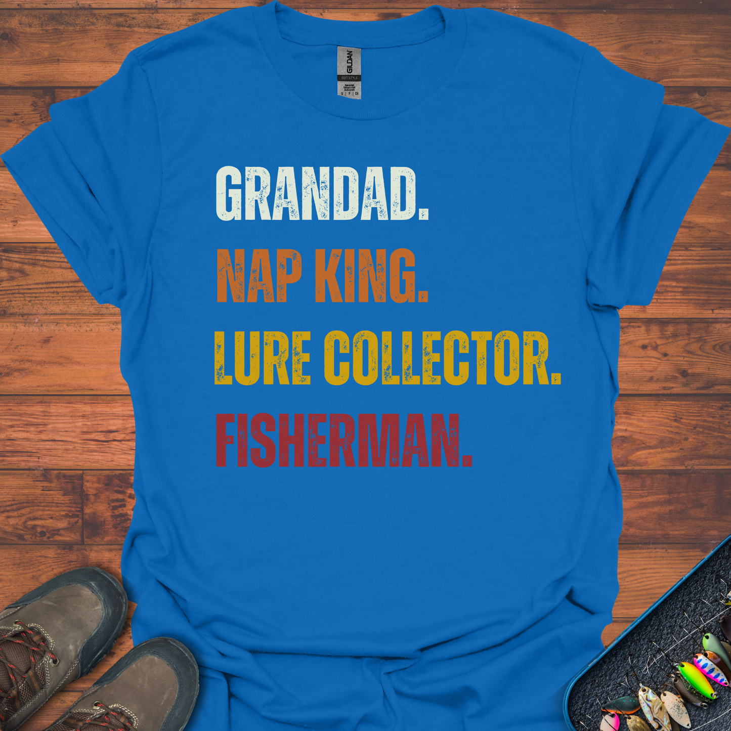 Grandad, Nap King, Fisherman T-Shirt