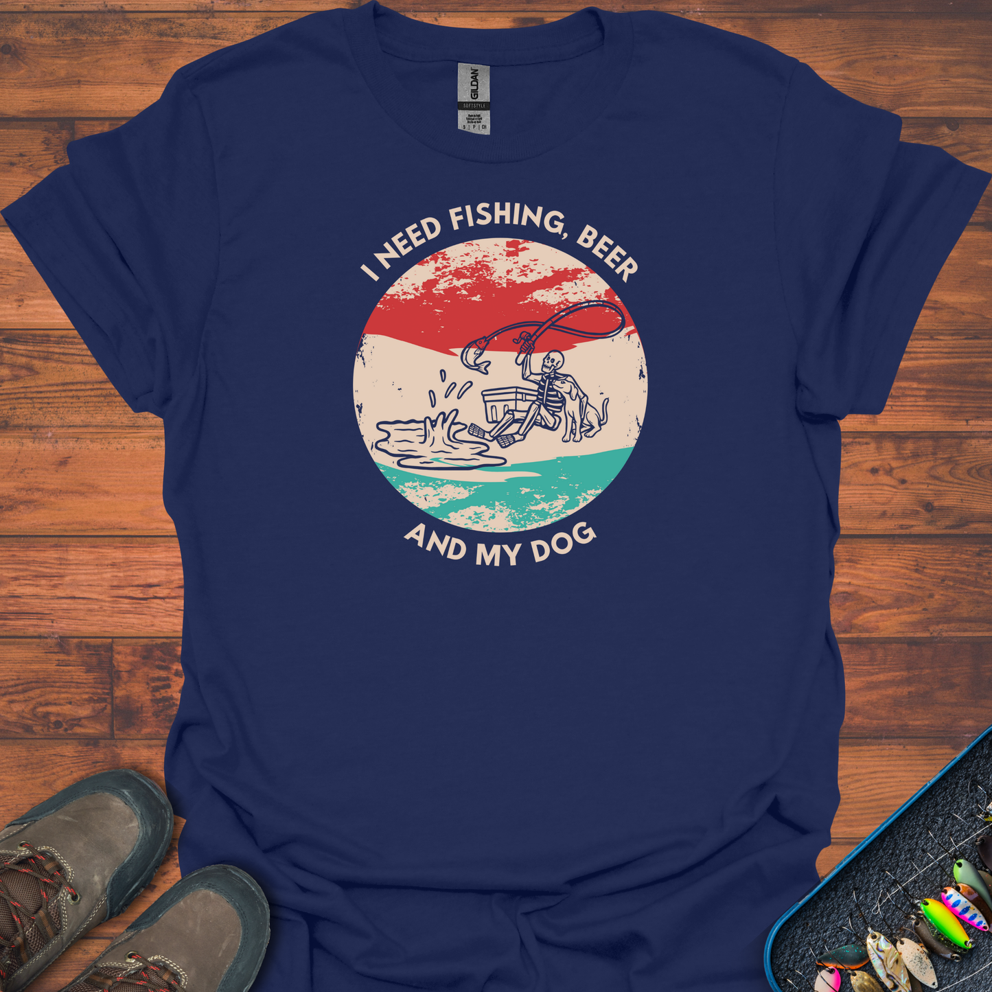 I Need Fishing, Beer And My Dog T-Shirt