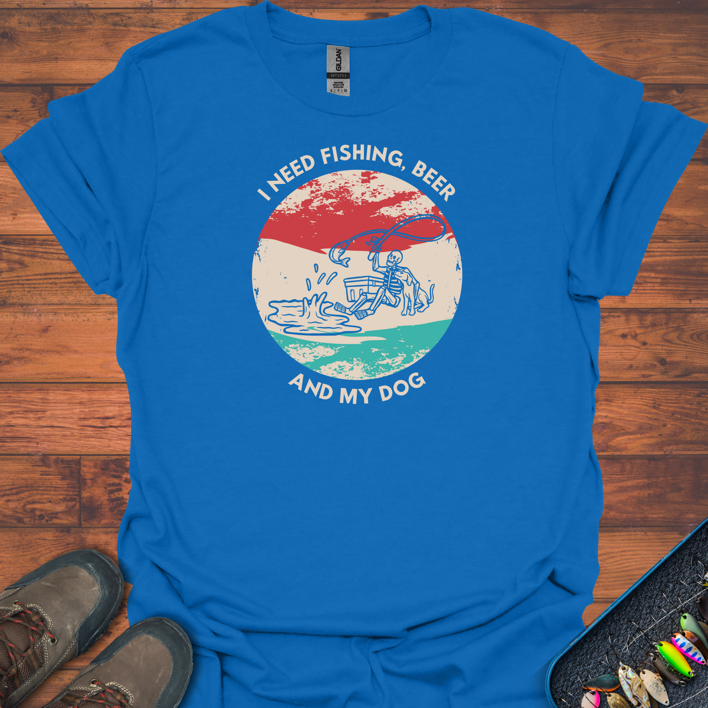 I Need Fishing, Beer And My Dog T-Shirt