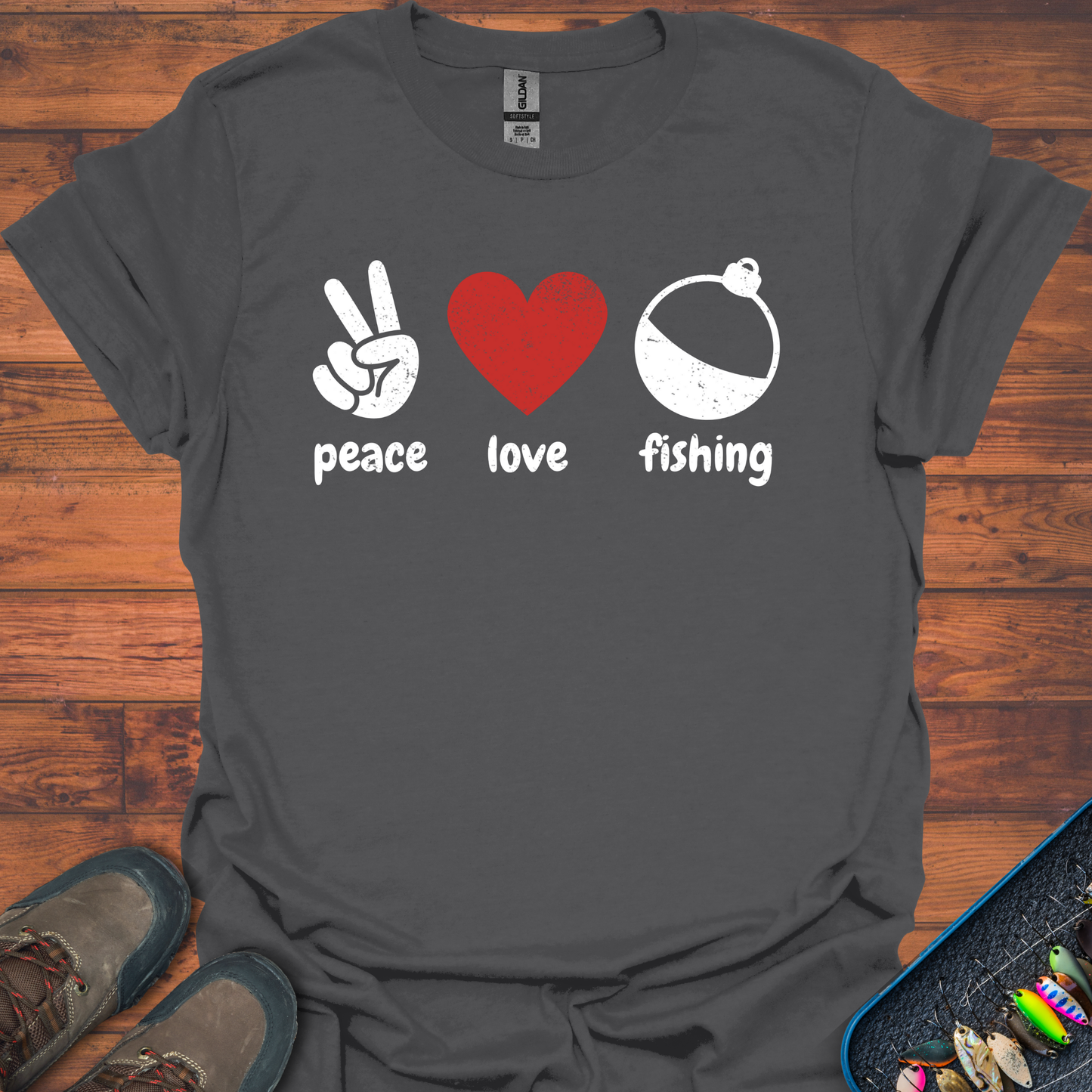 Peace, Love, Fishing T-Shirt