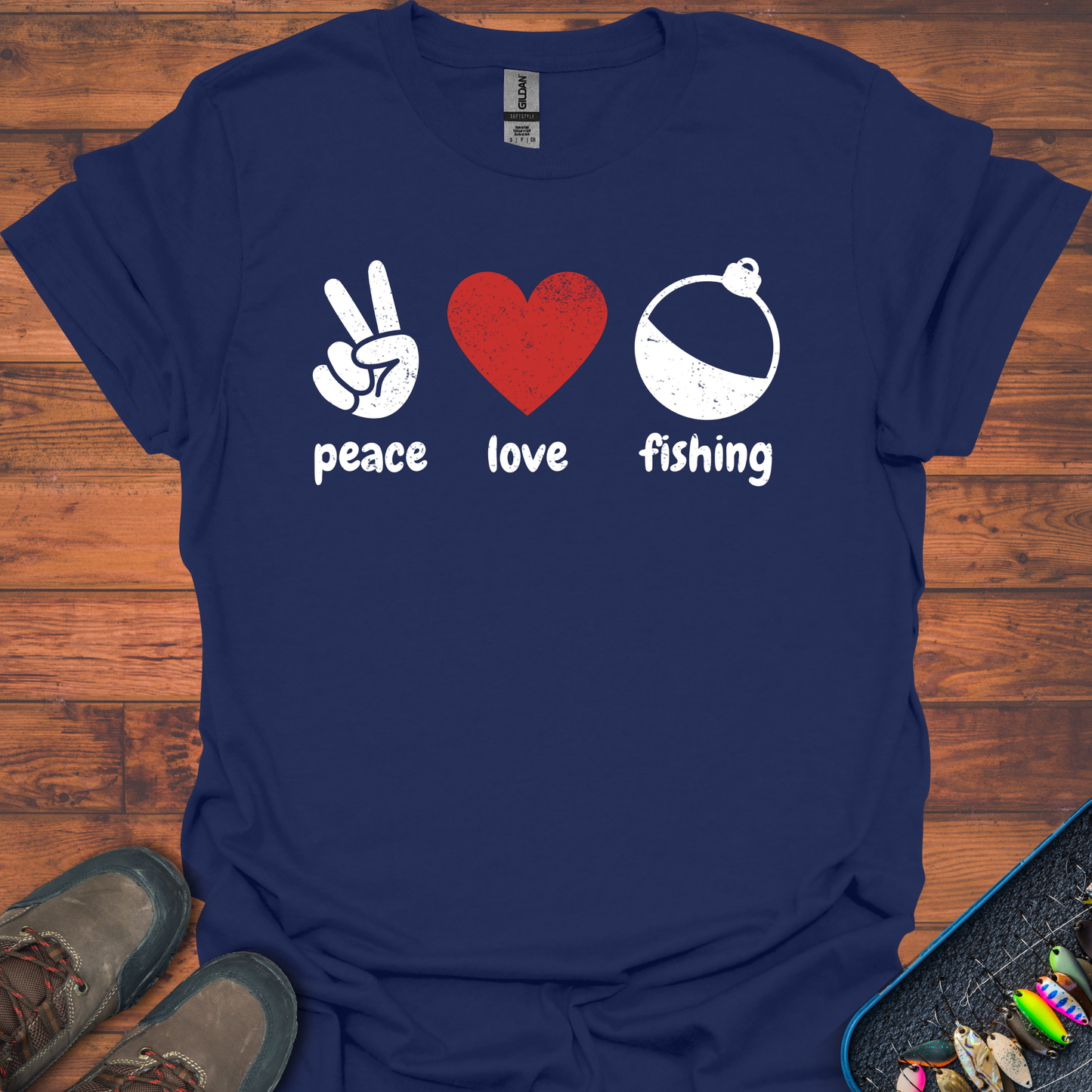 Peace, Love, Fishing T-Shirt