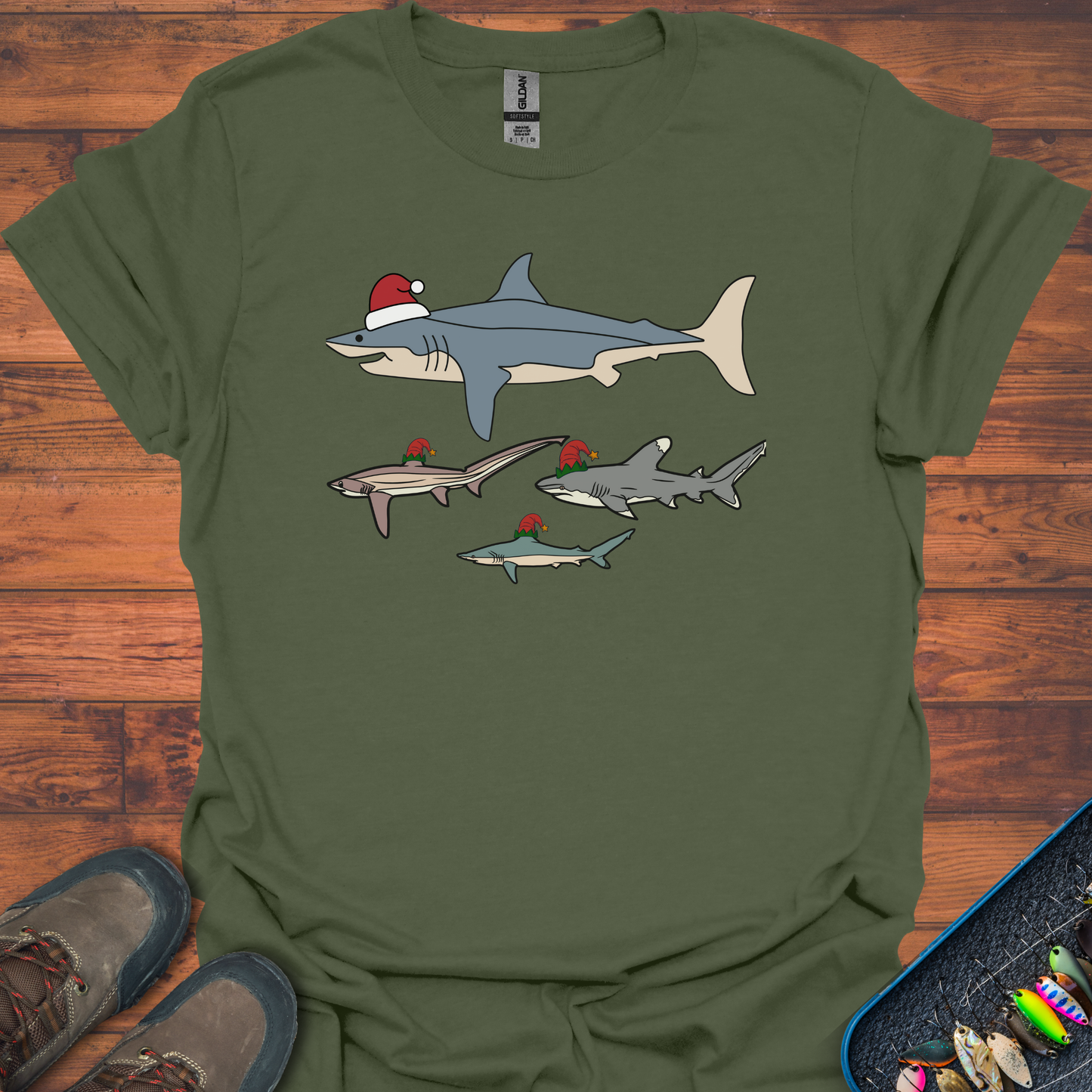 Santa Sharks T-Shirt