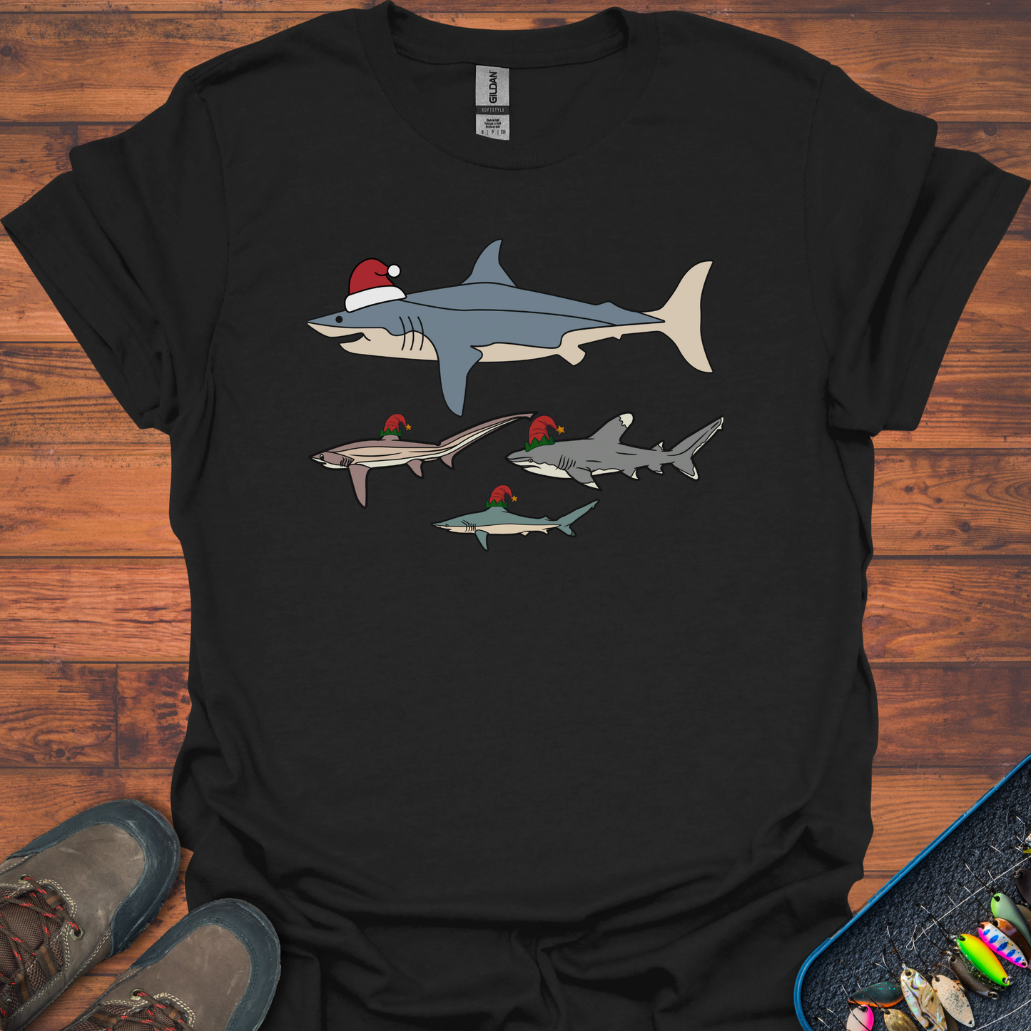 Santa Sharks T-Shirt