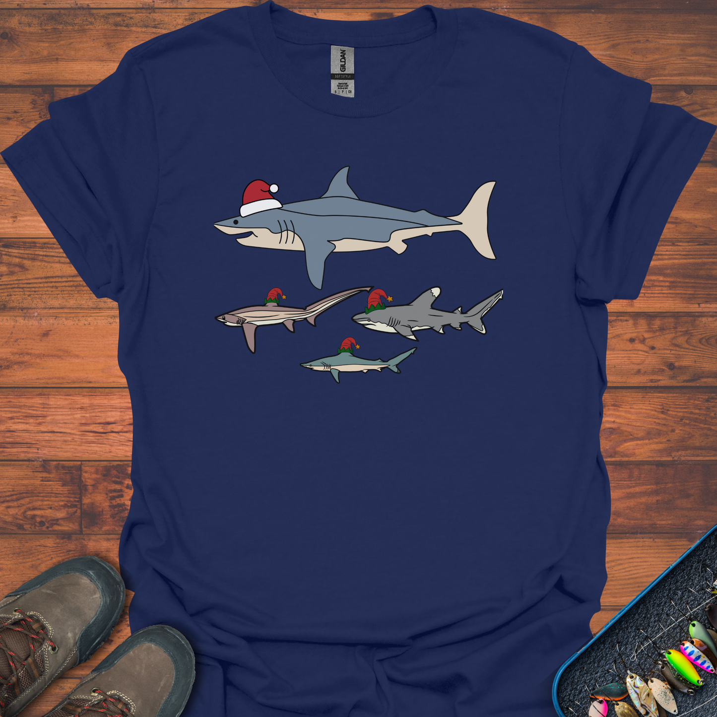 Santa Sharks T-Shirt