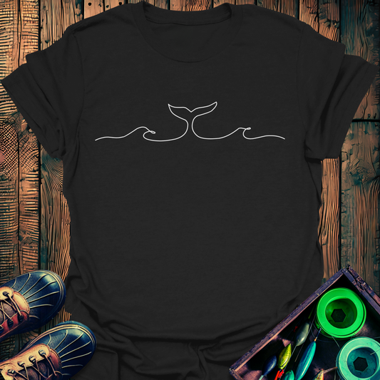 Whale Line Art T-Shirt